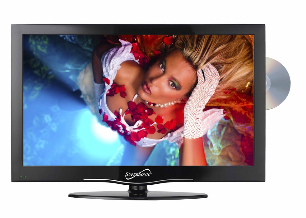 22 Inch TV, 1080p LED Widescreen HDTV w/Digital ATSC Tuners, 22 Inch Flat  Screen TV with HDMI/VGA/RCA/USB for Kitchen, RV, Bedroom, Caravan(NO DVD